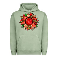 Pigment Oil Green strawberry sunflower Urban Hoodie - Zillion Design Studio