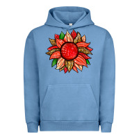 Pigment Pebble Blue strawberry sunflower Urban Hoodie - Zillion Design Studio