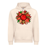 Sandshell strawberry sunflower Urban Hoodie - Zillion Design Studio