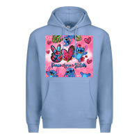 Colony Blue peace love stitch Premium Hoodie - Zillion Design Studio