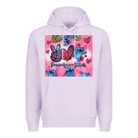 Lilac peace love stitch Premium Hoodie - Zillion Design Studio