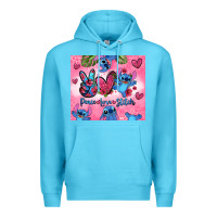Ocean Blue peace love stitch Premium Hoodie - Zillion Design Studio