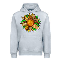 Heather Grey pineapple sunflower Urban Hoodie - Zillion Design Studio