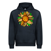 Navy pineapple sunflower Urban Hoodie - Zillion Design Studio