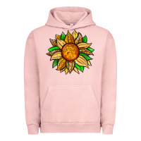 Pigment Salmon pineapple sunflower Urban Hoodie - Zillion Design Studio