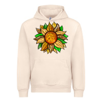 Sandshell pineapple sunflower Urban Hoodie - Zillion Design Studio