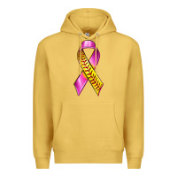 Antique Gold Breast Cancer Ribbon Softball Premium Hoodie - texasbilliewilder