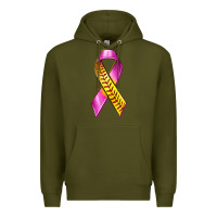 Army Green Breast Cancer Ribbon Softball Premium Hoodie - texasbilliewilder