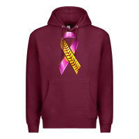 Burgundy Breast Cancer Ribbon Softball Premium Hoodie - texasbilliewilder
