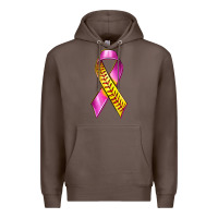 Coffee Breast Cancer Ribbon Softball Premium Hoodie - texasbilliewilder