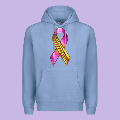 Breast Cancer Ribbon Softball Premium Hoodie Designed By Texasbilliewilder