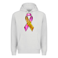 Dove Grey Breast Cancer Ribbon Softball Premium Hoodie - texasbilliewilder