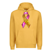 Mustard Breast Cancer Ribbon Softball Premium Hoodie - texasbilliewilder