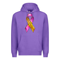 Purple Breast Cancer Ribbon Softball Premium Hoodie - texasbilliewilder