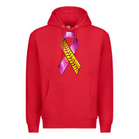 Red Breast Cancer Ribbon Softball Premium Hoodie - texasbilliewilder