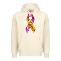 Sandshell Breast Cancer Ribbon Softball Premium Hoodie - texasbilliewilder