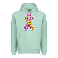 Seafoam Breast Cancer Ribbon Softball Premium Hoodie - texasbilliewilder
