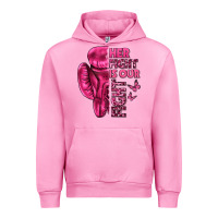 Fuchsia Pink Her Fight Is Our Fight Cancer Urban Hoodie - texasbilliewilder