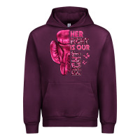 Mauve Wine Her Fight Is Our Fight Cancer Urban Hoodie - texasbilliewilder
