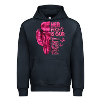 Navy Her Fight Is Our Fight Cancer Urban Hoodie - texasbilliewilder
