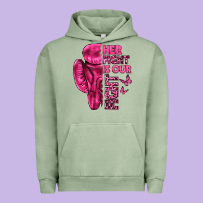 Her Fight Is Our Fight Cancer Urban Hoodie Designed By Texasbilliewilder