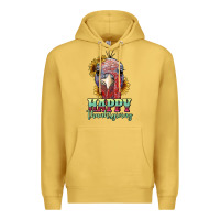 Antique Gold happy thanksgiving turkey Premium Hoodie - RanaPortraitStore