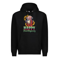 Black happy thanksgiving turkey Premium Hoodie - RanaPortraitStore