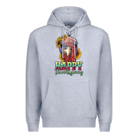 Heather Grey happy thanksgiving turkey Premium Hoodie - RanaPortraitStore