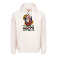Pale Pink happy thanksgiving turkey Premium Hoodie - RanaPortraitStore