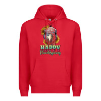 Red happy thanksgiving turkey Premium Hoodie - RanaPortraitStore
