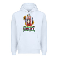 White happy thanksgiving turkey Premium Hoodie - RanaPortraitStore