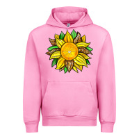 Fuchsia Pink lemon sunflower Urban Hoodie - Zillion Design Studio