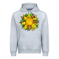 Heather Grey lemon sunflower Urban Hoodie - Zillion Design Studio