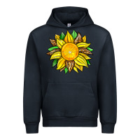 Navy lemon sunflower Urban Hoodie - Zillion Design Studio