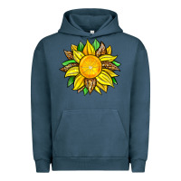 Pigment Midnight Navy lemon sunflower Urban Hoodie - Zillion Design Studio