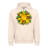 Sandshell lemon sunflower Urban Hoodie - Zillion Design Studio