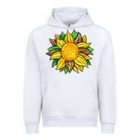 White lemon sunflower Urban Hoodie - Zillion Design Studio