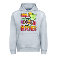 Heather Grey girls weekend booze and bitches Urban Hoodie - Zillion Design Studio
