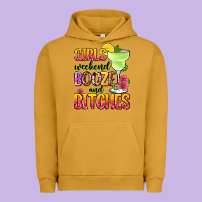 Girls Weekend Booze And Bitches Urban Hoodie Designed By Zillion Design Studio