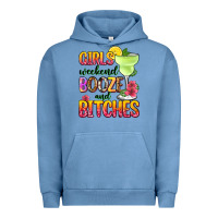 Pigment Pebble Blue girls weekend booze and bitches Urban Hoodie - Zillion Design Studio