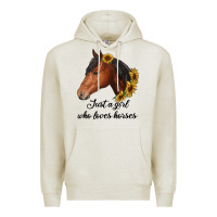 Just A Girl Who Loves Horses Premium Hoodie | Teevron