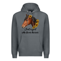 Rock just a girl who loves horses Premium Hoodie - RanaPortraitStore