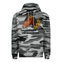 Slate Camo just a girl who loves horses Premium Hoodie - RanaPortraitStore