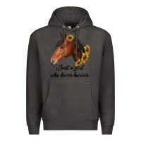 Smoke just a girl who loves horses Premium Hoodie - RanaPortraitStore