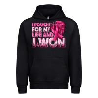 Black I Fought For My Life and I Won Breast Cancer Urban Hoodie - texasbilliewilder