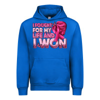 Cobalt I Fought For My Life and I Won Breast Cancer Urban Hoodie - texasbilliewilder