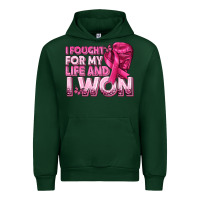 Forest Green I Fought For My Life and I Won Breast Cancer Urban Hoodie - texasbilliewilder