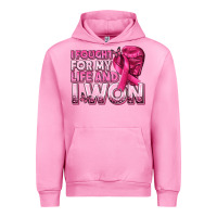Fuchsia Pink I Fought For My Life and I Won Breast Cancer Urban Hoodie - texasbilliewilder
