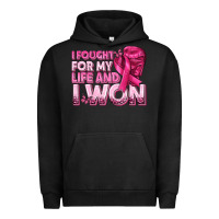 Pigment Black I Fought For My Life and I Won Breast Cancer Urban Hoodie - texasbilliewilder