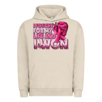 Pigment French Oak I Fought For My Life and I Won Breast Cancer Urban Hoodie - texasbilliewilder